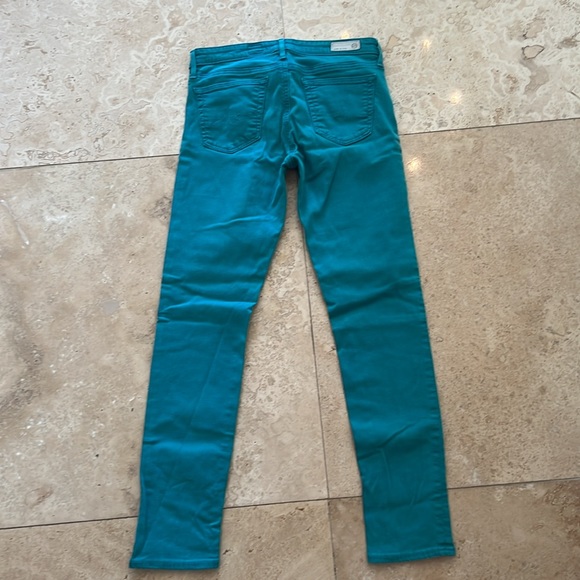 AG The Stevie Ankle Slim Straight Leg Size 27 in Aqua Green Color - Picture 7 of 9